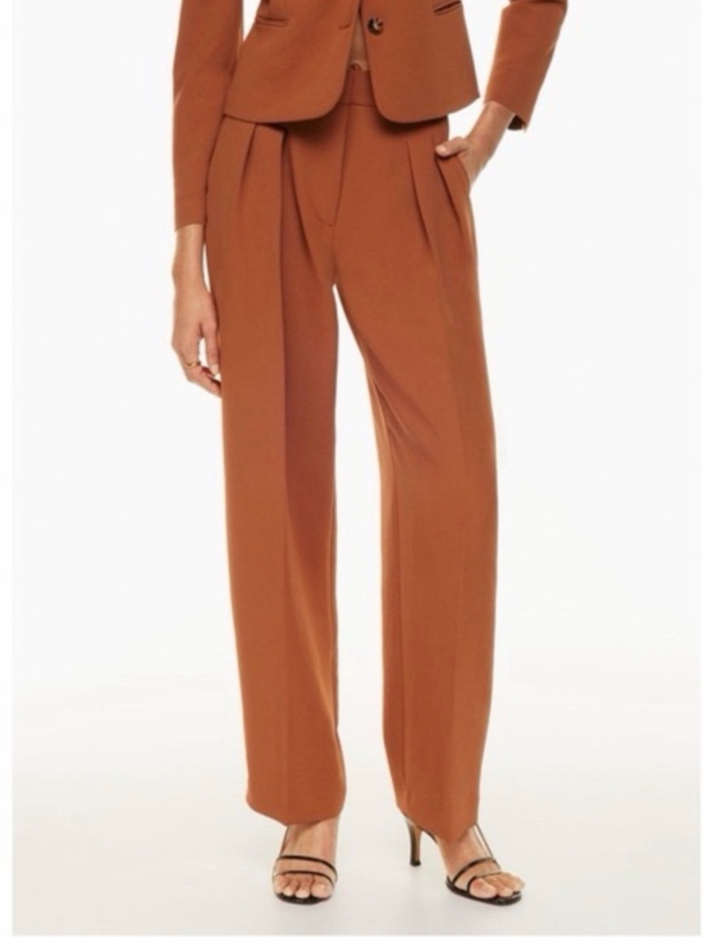 Aritzia Wilfred Effortless Pant in Anise Brown Size 00